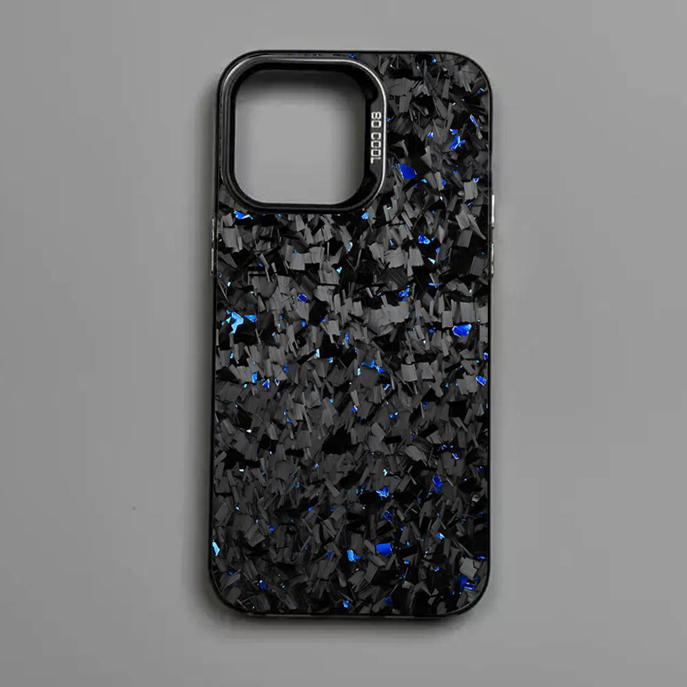 Abstrakte Kunst Schwarz Geschmiedetes Carbon Fundas Handyhülle Für IPhone 17 17E 16 Plus Pro Max 15 14 13 12 11 Matt Bunte Hüllen