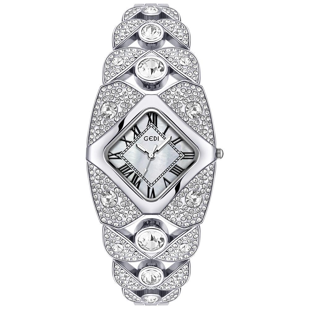 Light Luxury Full Diamond High-End Bracelet Women'S Watch Niche High-End Retro Bracelet Quartz Watch
