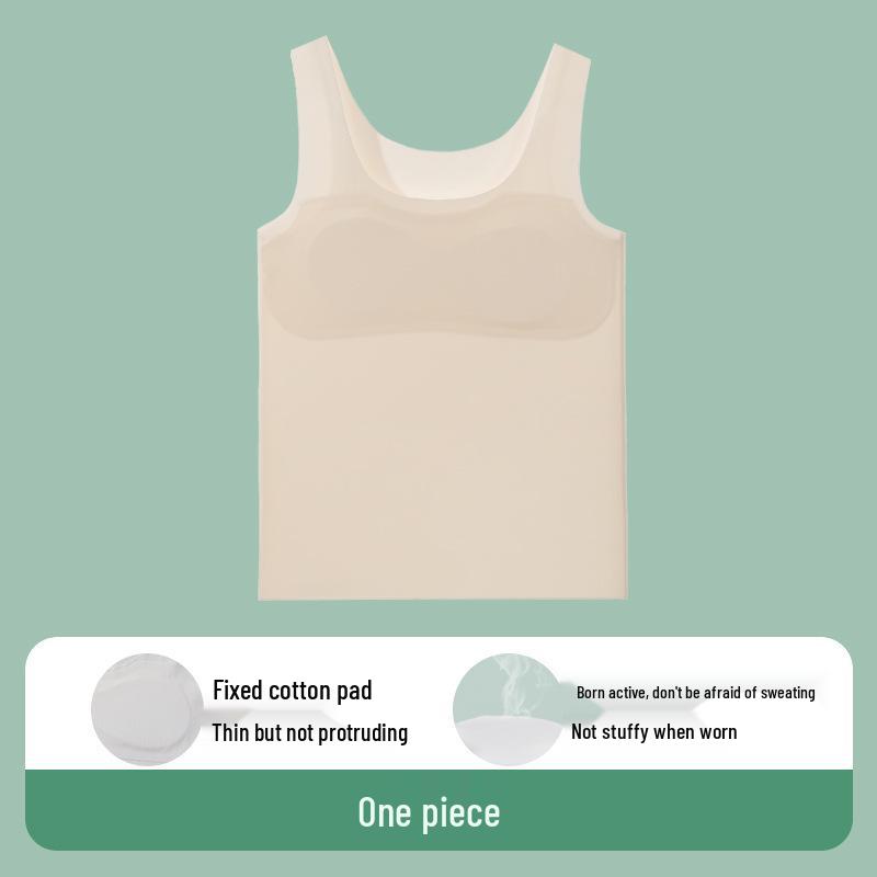 Bezešvá hedvábná tílka pro dívky, věk 10+, proti prosvítání bradavek, spodní prádlo pro dospívající