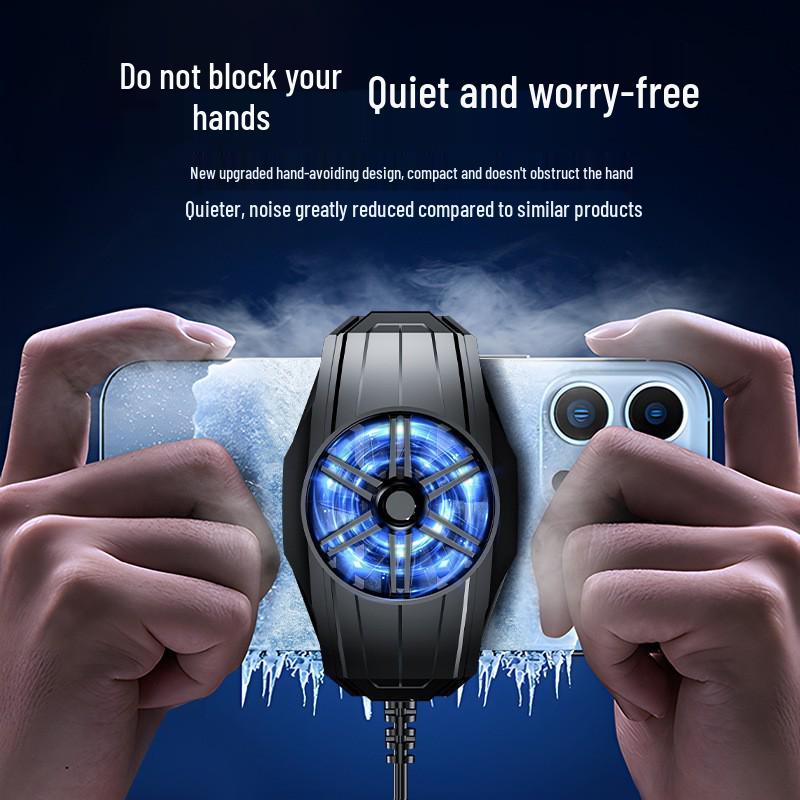 Silent Air-Cooled Mobile Phone Radiator for Live Streaming & E-Sports