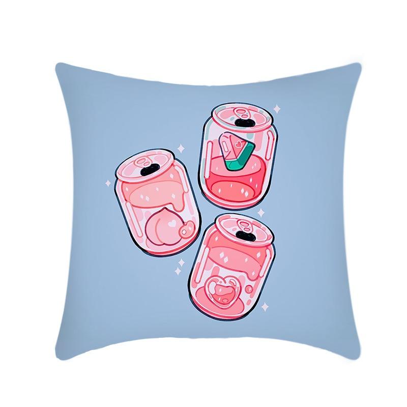 Fruit Lemon Ice Cream Popsicle Sofa Home Pillow Cover Small Fresh and Sweet Style Sofa Pillow Cover