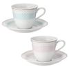 Noritake Coffee Cup & Saucer (Color-Changing Pair Set) 215cc Daisy Bell Microwave-Safe, Pink and Blue Fine Porcelain, P9588A/1705-01