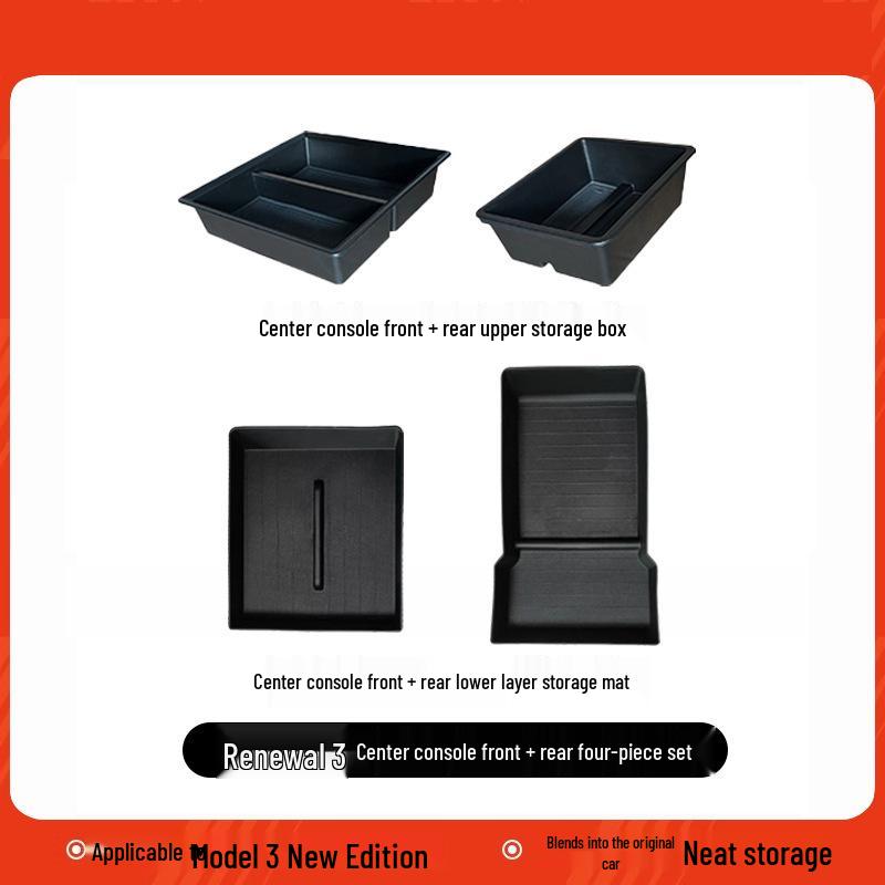 Tesla Model Y Mittelkonsolen-Aufbewahrungsbox - Aufgearbeitetes Innenraumzubehör