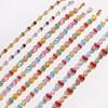 2026 New Sparkling Colorful Crystal Bracelets for Women Ins Metal Chain Bracelet Party Jewelry Valentine's Day Gift