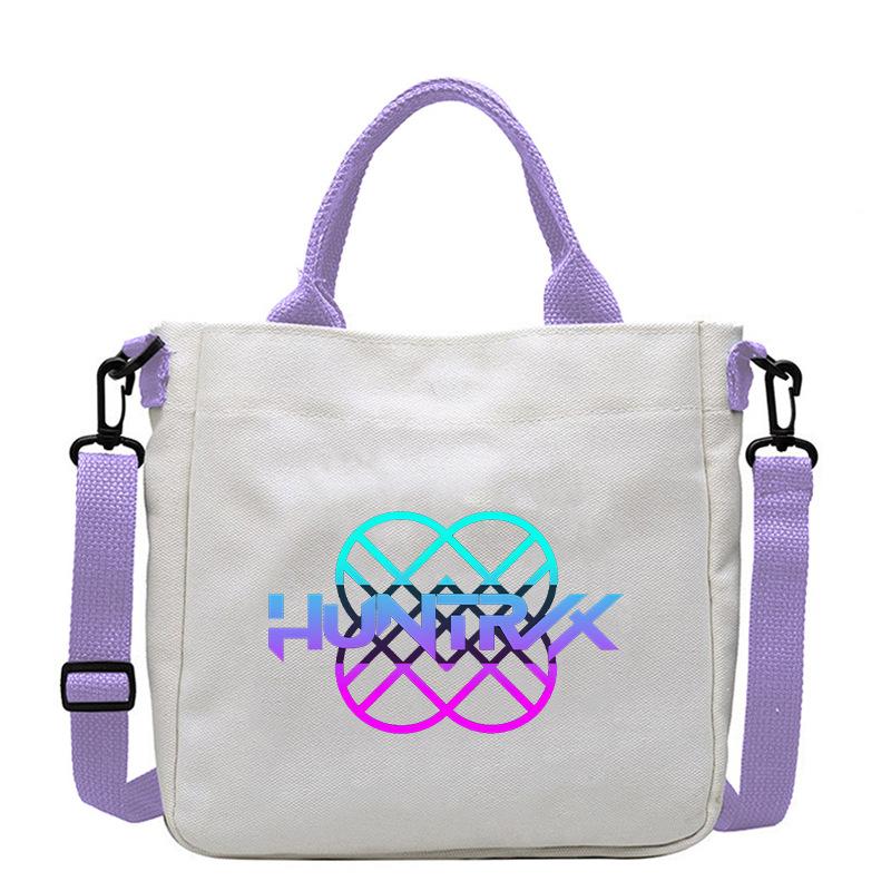 KPop Demon Hunters Crossbody Bags Women Rumi Mira Zoey Purple Handbag Girls Travel Shopping Canvas Shoulder Bag for S Kid Friendly Entertaining Fun
