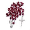 62KD 6mm Rosary Glass Beads Jesus for Cross Pendant Necklace Charm Chain Jewelry Christian Gifts