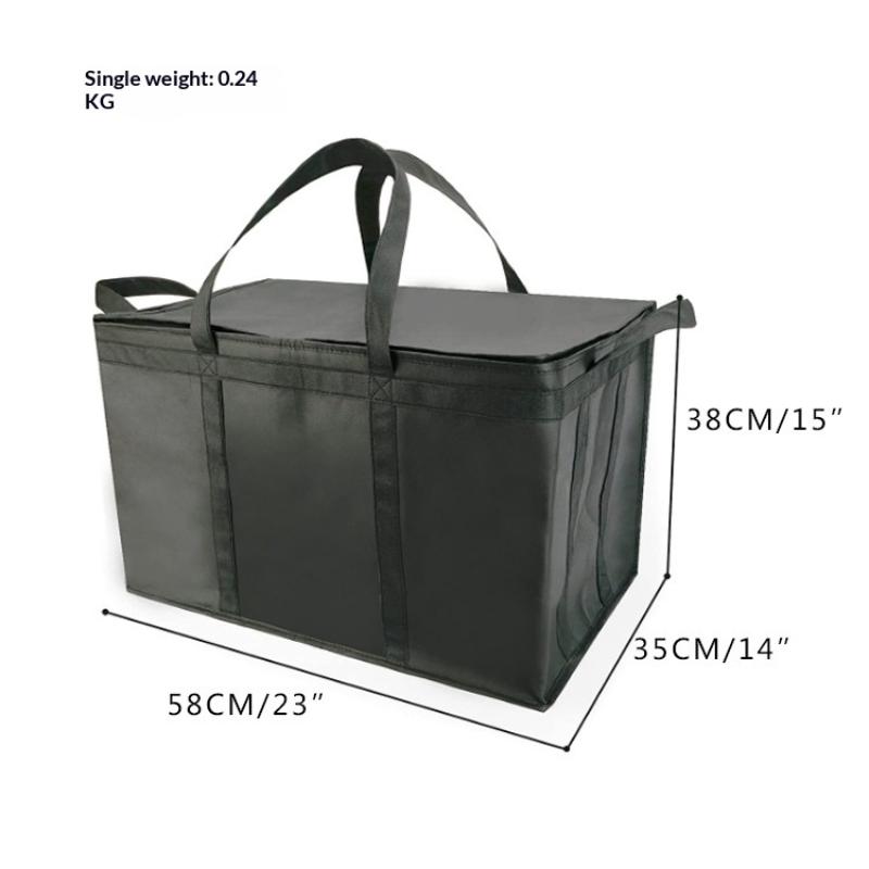 Xxxlsize Large-Capacity Insulated Bag, Reusable, Three-Layer Insulated Pizza Delivery Bag, Portable Waterproof Refrigeration Bag
