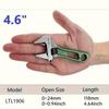 1pc Adjustable Wrench Large Opening 4 Sizes Short Handle Mini Spanner Laser Scale Rubber Grip Plumbing Repair Tool