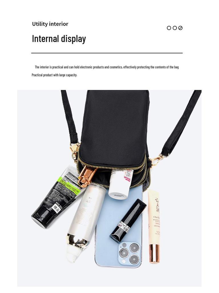 2024 Women's Crossbody Mobile Phone Bag - Trendy Korean-Style Mini Vertical Pouch and Coin Purse.