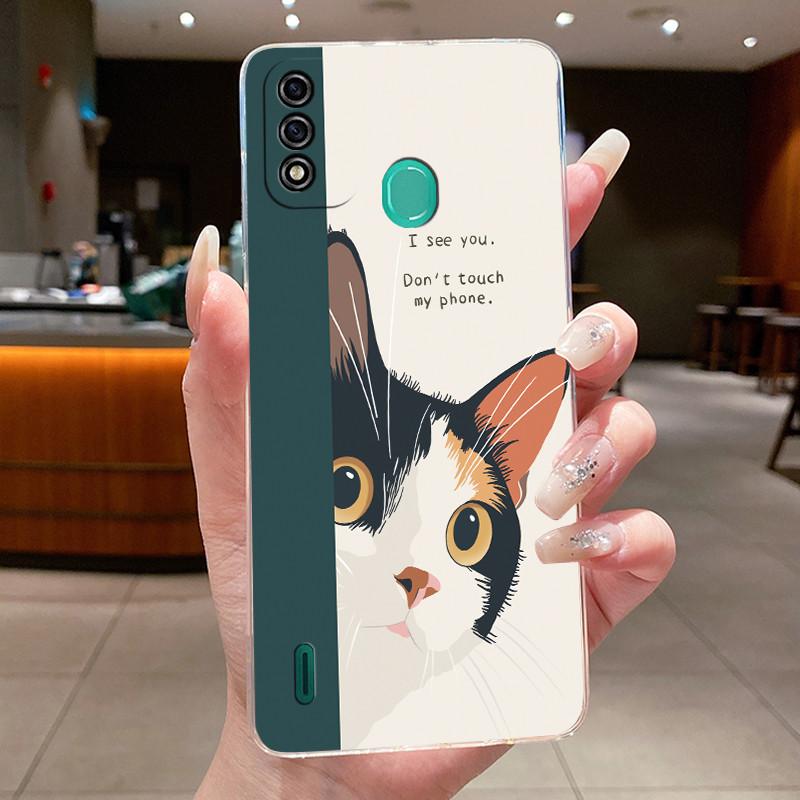Casing For ITEL A48 Aesthetic Luxury Cute Cool Boys Girls Soft Silicone Phone Case Back Cover For ITEL A48 Transparent TPU Shell