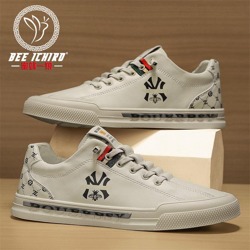 

Летняя Новинка Мужские Кеды Повседневный Тренд Кожаные Туфли Белые Рабочие Ленивые Туфли 45