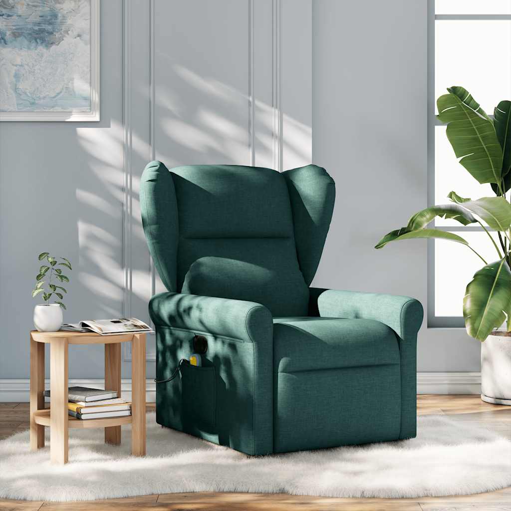 Massage Chair Dark Green Fabric