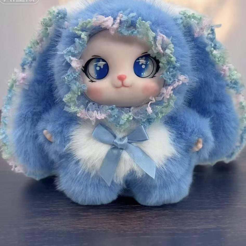 Sweet Pink Long-Eared Lolita Rabbit Plush Doll Pendant - Girly Heart Healing Series