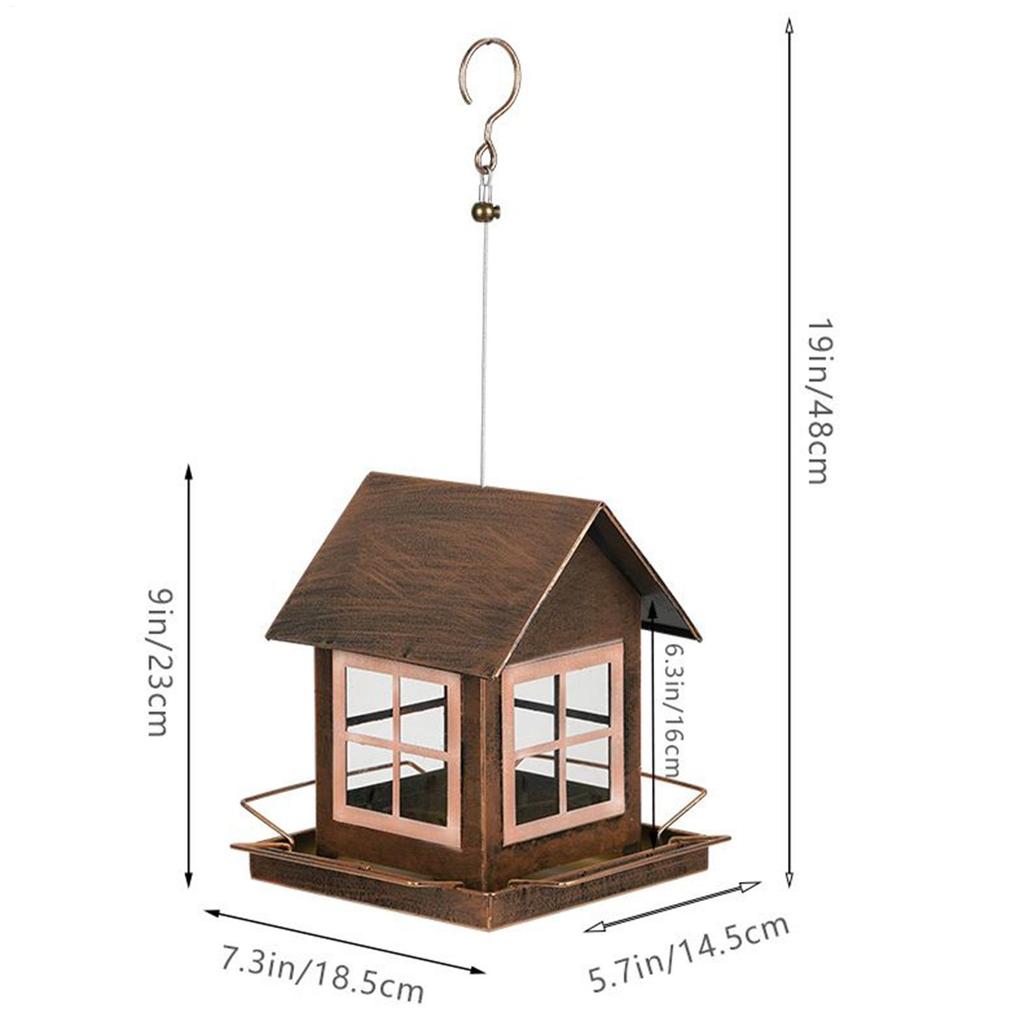 Bird Feeder House Large Capacity Birdwatching Feeding Station Birdhouses Feeder For Outside For Cockatiels Finches Lovebirds