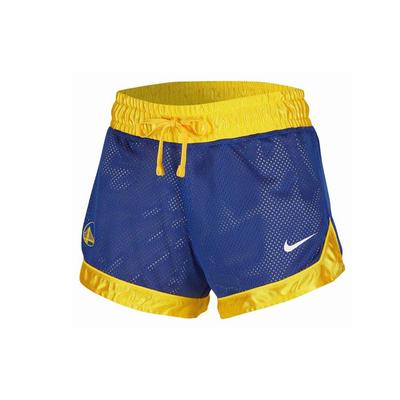 Loose Mid-Rise Drawstring Golden State Warriors Casual Shorts Women Shorts Blue AV0203-495