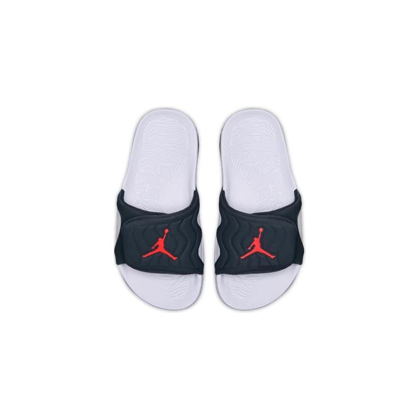 Jordan Hydro 4 Casual Non-Slip Wear-Resistant Kids Slippers Kids slippers White Black 705173-023