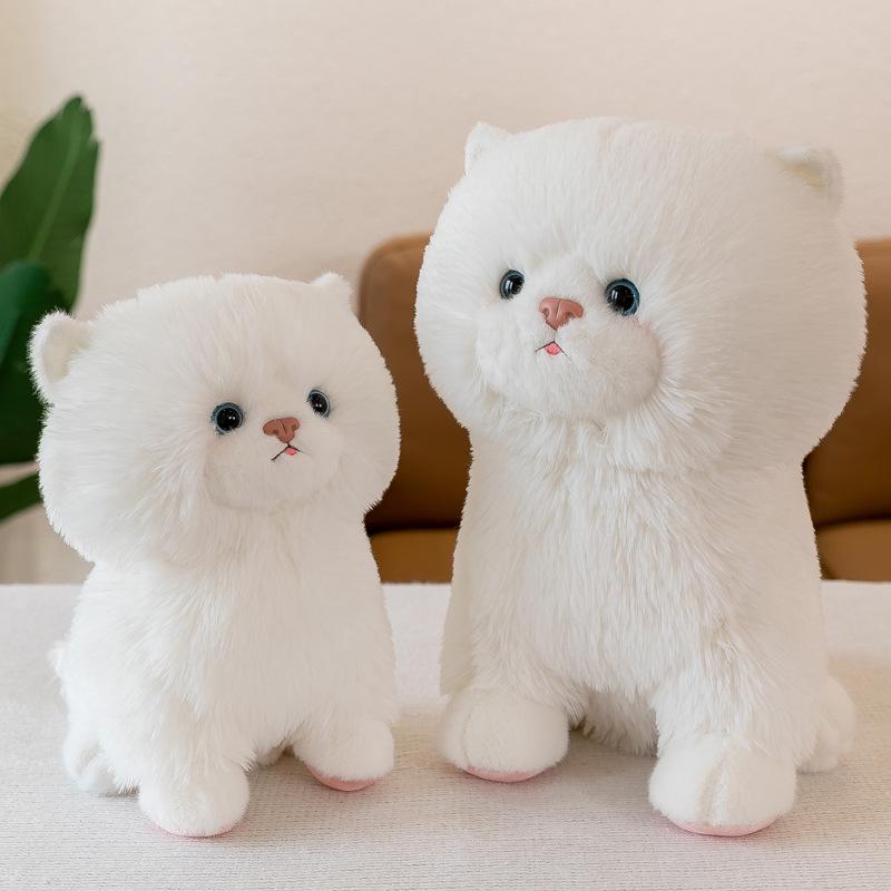 Adorable Short-Eared Cat Plush Toy - Soft Cuddly Doll for Kids and Cat Lovers