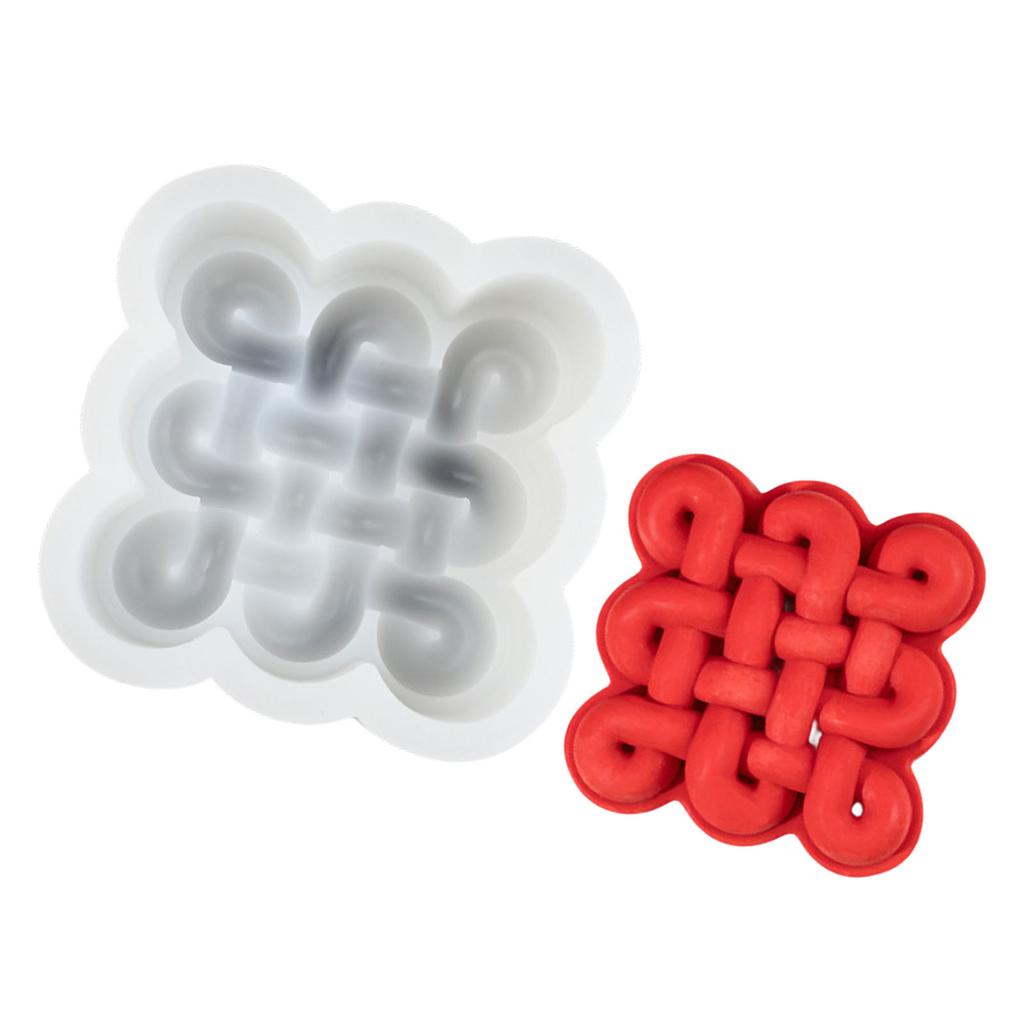 Silikonové formy ve tvaru čínského uzlu Fondánové pěny Formy na dorty Cukrářské formy na čokoládu Nástroj na pečení a zdobení Nepřilnavý