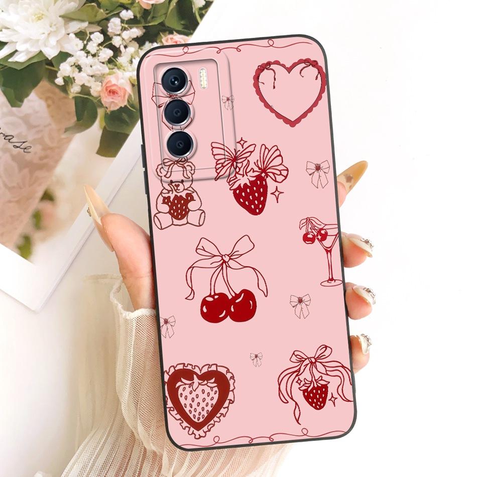 For Infinix Zero 5G 2023 X6815C X6815D Cute Cat Flower Cartoon Phone Case For Infinix Zero 5G (2023) Soft Silicone Cover Bumpers