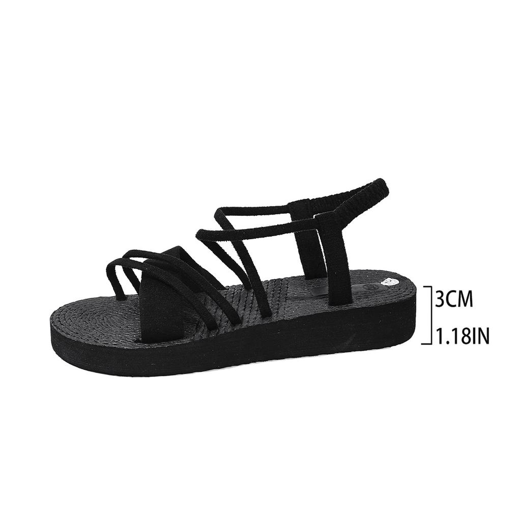 Women Summer Sandals Leisure Wedges Shoes Soft EVA Sole Light Weight Elastic Back Strap Girls Student Platform Sandalias