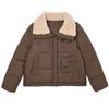 Women's New Plush Lapel Short Cold Lightweight Thickened Padded Fluffy Warm Loose High-quality Fabric Casual Sports Cotton Clothing