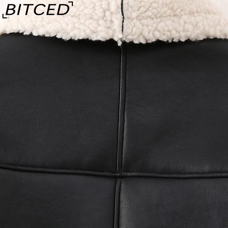 BITCED Women's Autumn/Winter Plus Size Fashion Shearling Coat Loose-Fit Shearling Coat