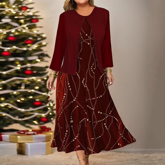 

Осеннее женское платье, комплект пальто, костюм с длинным рукавом и принтом бабочки, пальто, платье макси с большим подолом, элегантный комплект из двух предметов