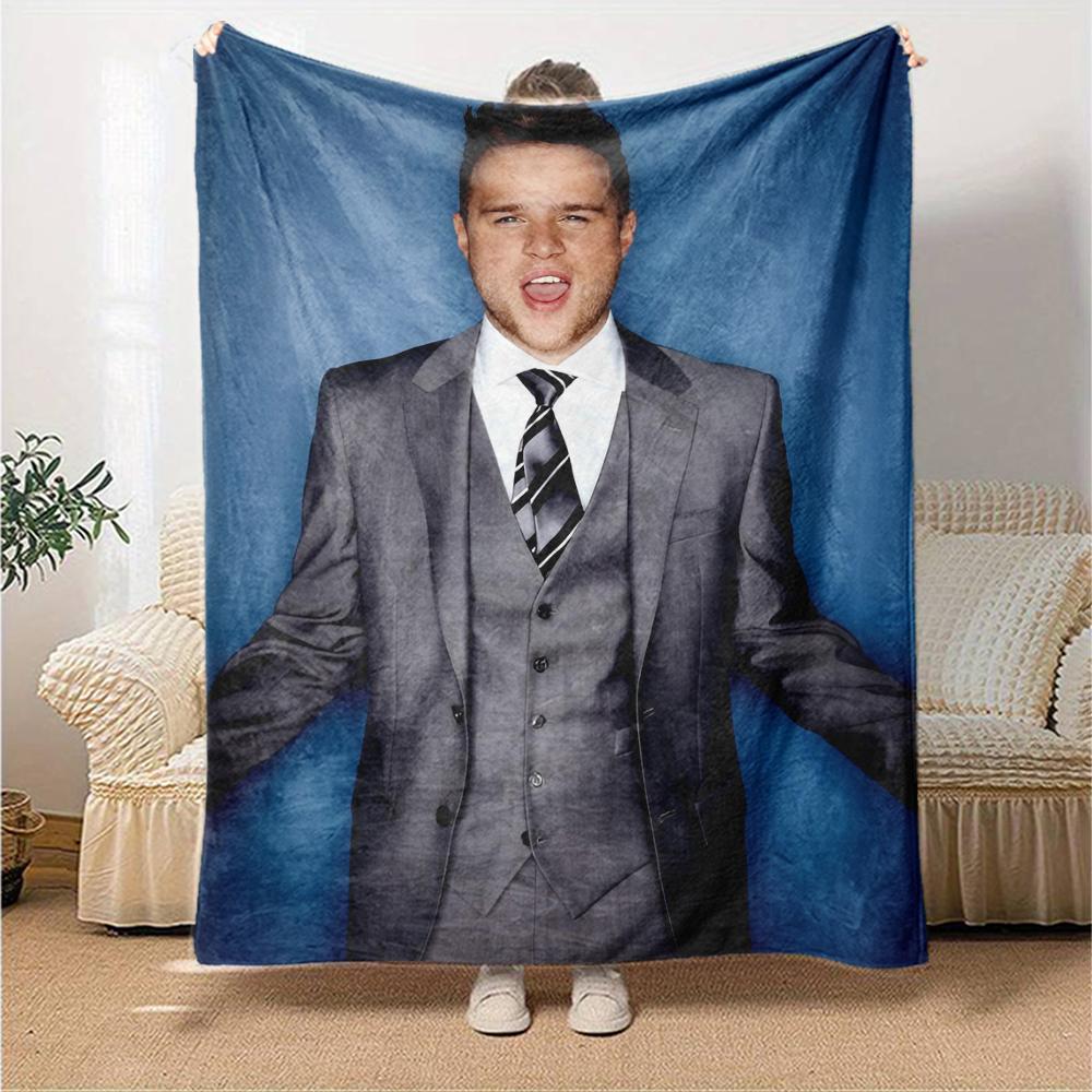 Olly Murs Theme Printed Blanket - Perfect for Couch, Bed, Travel & Outdoor Use | Machine Washable, Cozy & Durable.