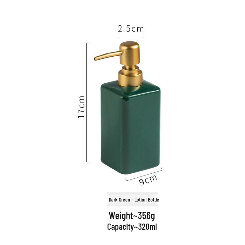 Wiederbefüllbare Keramik-Spenderflasche für Seife, Gel, Shampoo oder Lotion - Hotel Stil