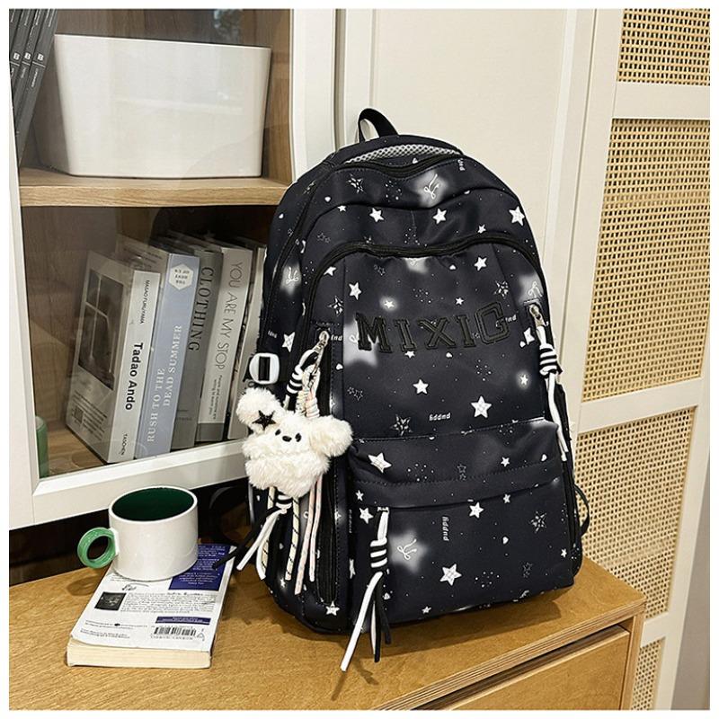 School Bag Women's New Japanese Ins High Value, Fresh and Sweet Star Make-up Bag, Light and Large-capacity Backpack