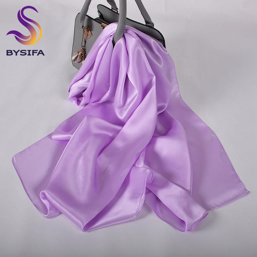 [BYSIFA]  Pure Silk Wine Red Silk Scarf Shawl Women Fashion Luxury Crepe Satin Silk Long Scarves Ladies Brand Head Scarf Cape