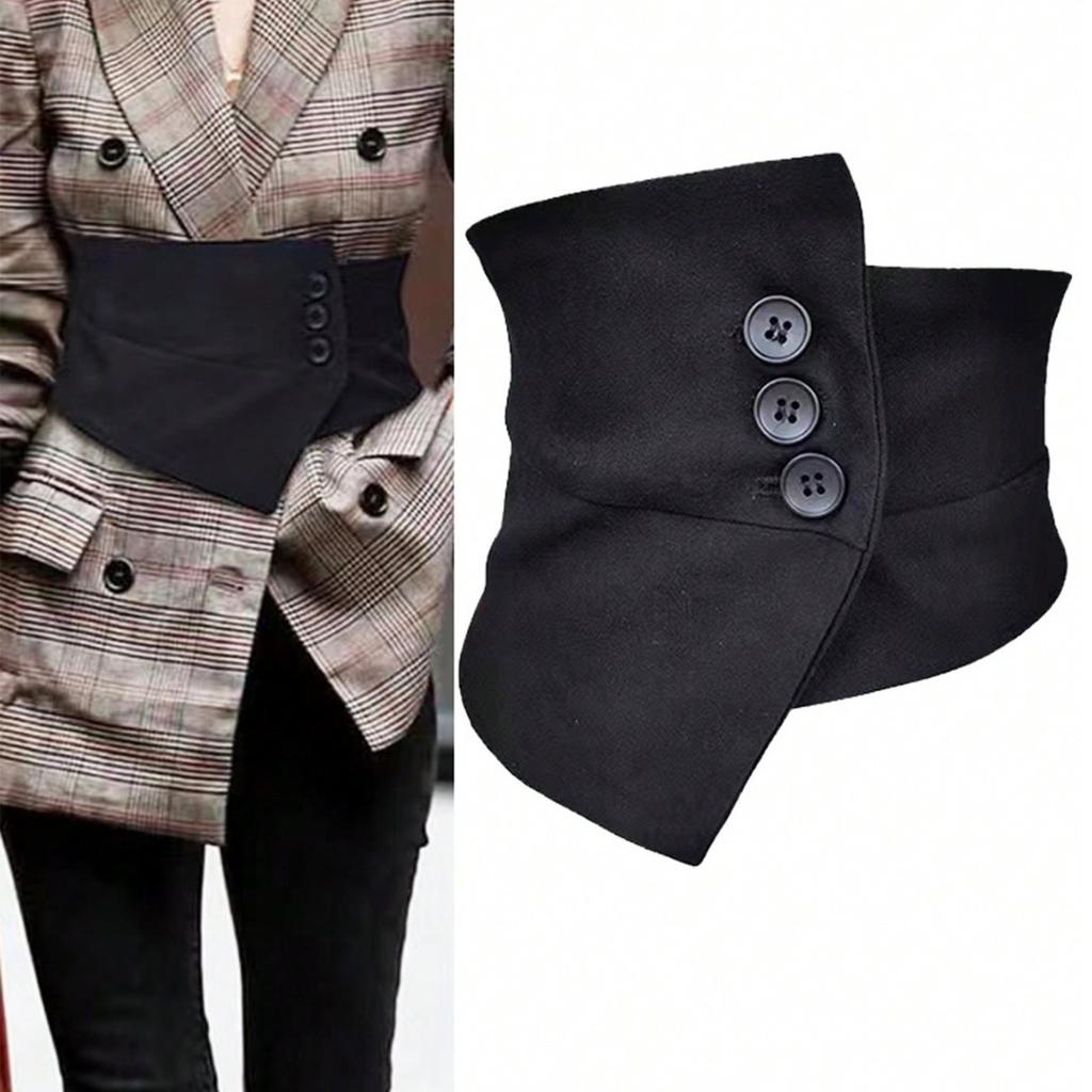 Suit Waist Seal Women'S Outer Shirt Waist With Skirt Decoration Elastic Summer Fabric Wide Belt Cool
