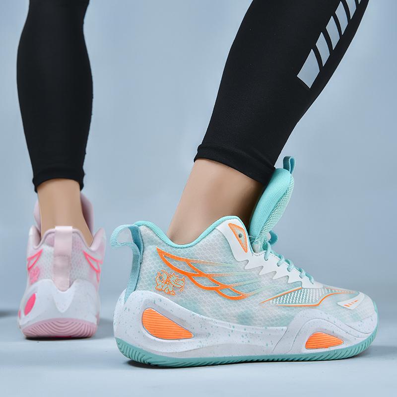 Men Basketball Shoes High Grip Rubber Sole Athletic Sneakers Cushion Sports Training Shoes Sizes 39-44 for Outdoor Travel