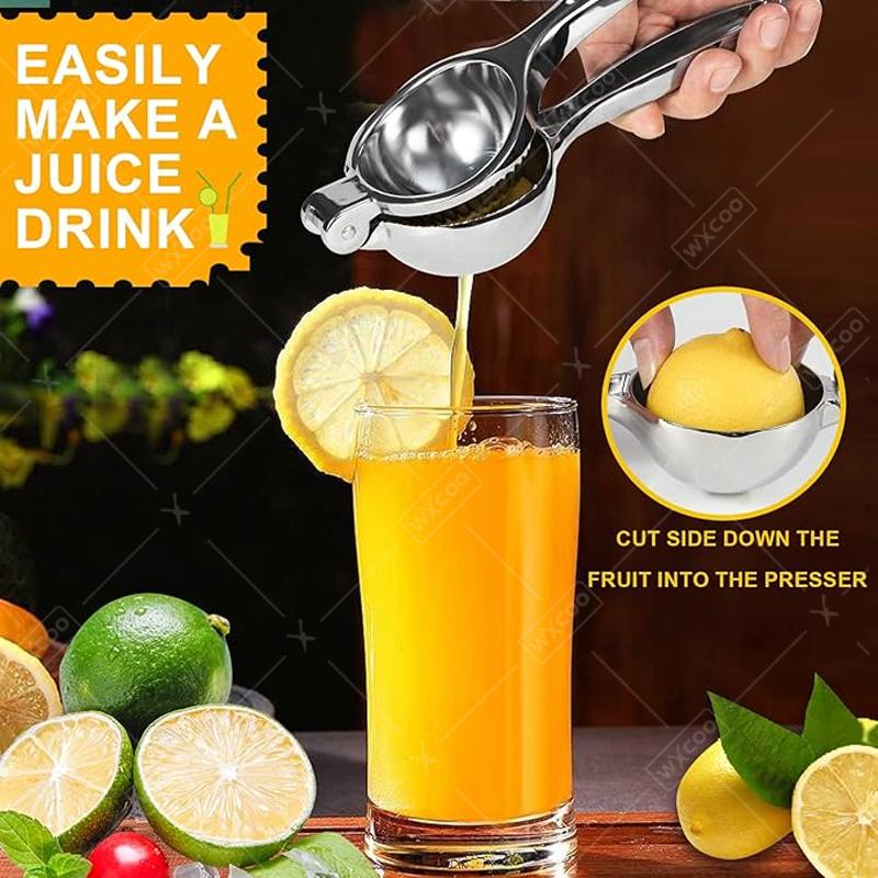 Lemon Squeezer Manual Citrus Juicer Stainless Steel Lime Squeezer Lemon Juicer Squeezer Lemon Pressing Juicer Easy  to Clean