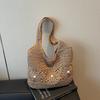 Borsa Tote a Spalla Singola Retro Estiva Borsa Intrecciata da Spiaggia per Vacanze al Mare