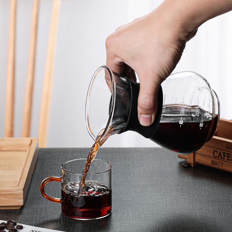 Thickened Glass Pour-Over Coffee Maker and Sharing Pot for Home Use