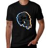 Glitcing Black Melting Skull Tshirt Work Comfort Tshirt For Unisex