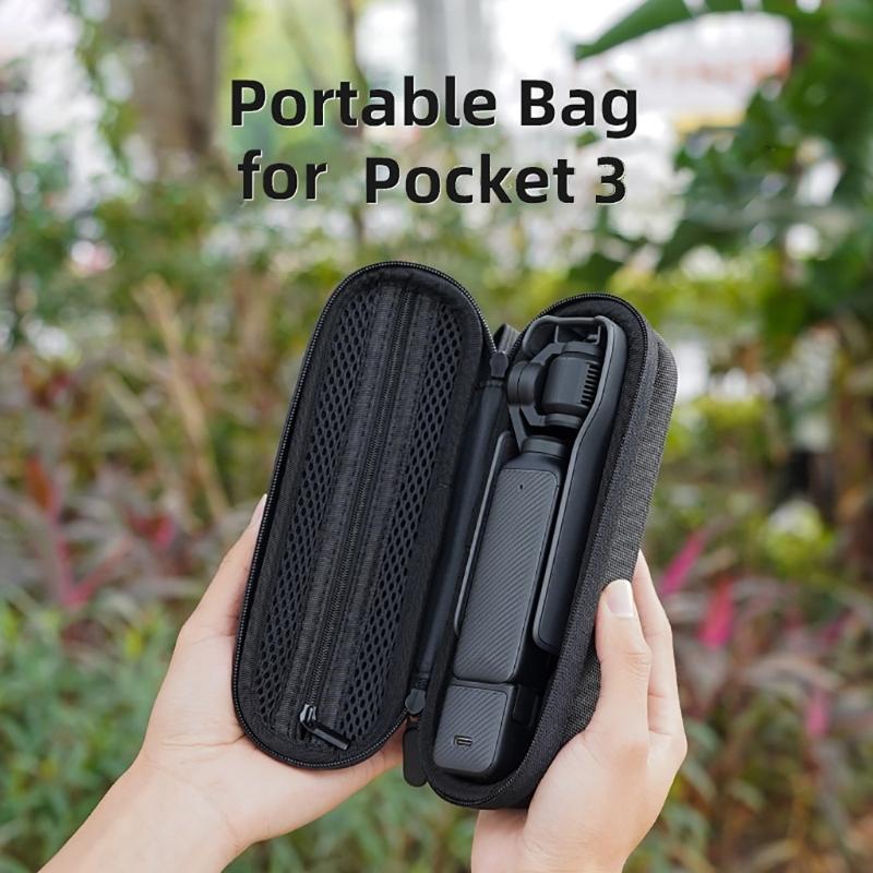 Durable Nylon Carrying Case for Pocket3 Camera Gimbal Holder Inner Pocket Case with Zipper Easy Open Close Pouch