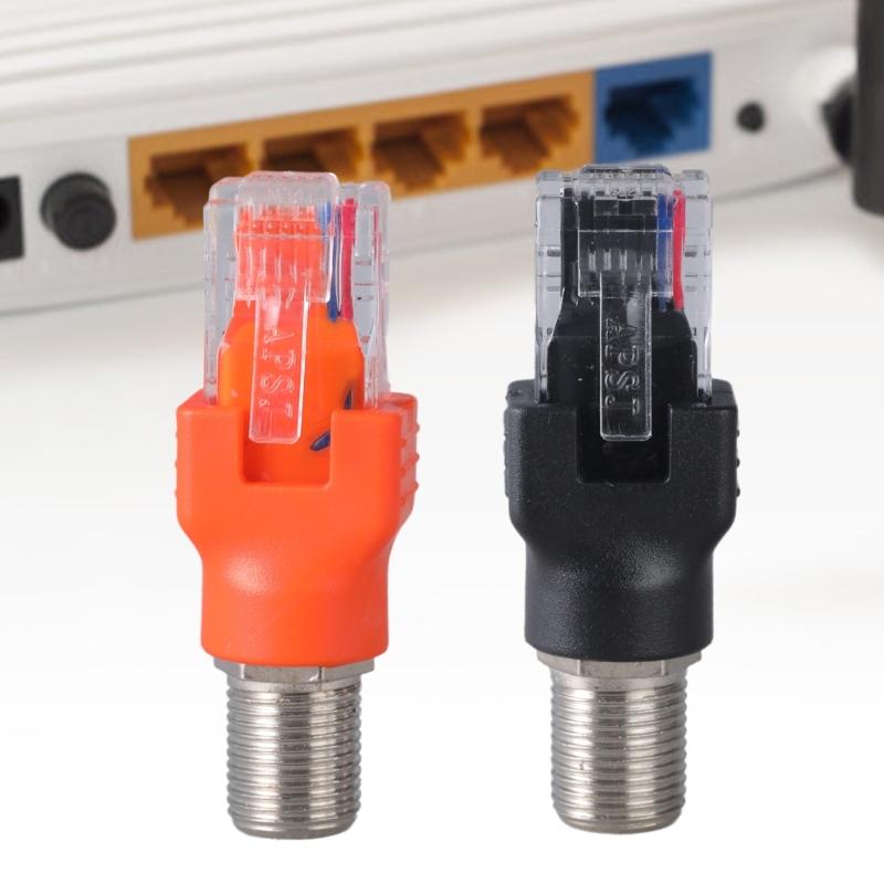 RF to RJ45 Converters RJ45 to RF Connectors Coax Straight Connectors F Female to RJ45 Male Coaxial Barrels Coupler Adapter