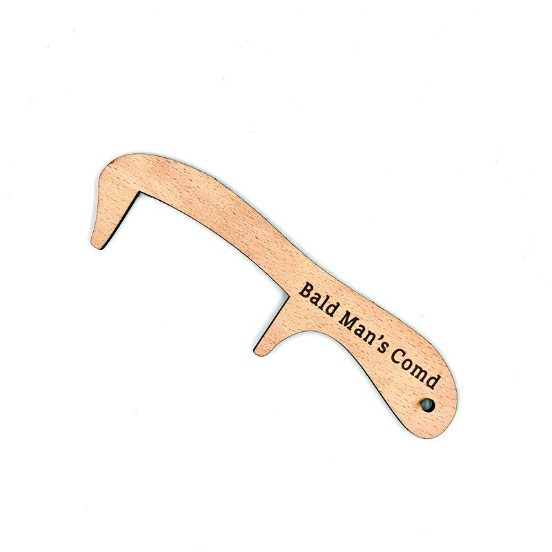 Bald Men's Wooden Comb: Novelty Gift Handicraft