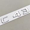 3D ABS C43 TURBO ELECTRIFIED Emblem Side Fender Badge Rear Trunk Letters Logo For Mercedes Benz W206 AMG Car Styling Accessories GJ1
