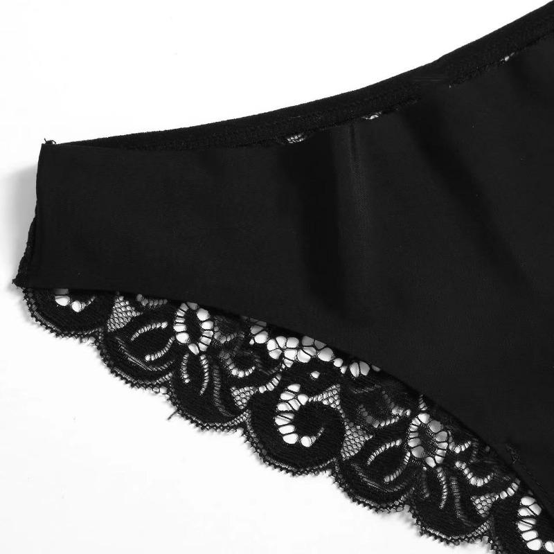 Sexy Lace Panties for Women Comfortable Underpants Lace Panty Solid Color Lingerie