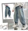 Boys' 2025 Spring/Autumn Loose Straight-Leg Jeans - Trendy, Casual, Plus Size Pants for Kids