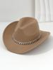 Men's and women's western cowboy hats rhombus swords tweed felt top hats birthday party hats jazz hats