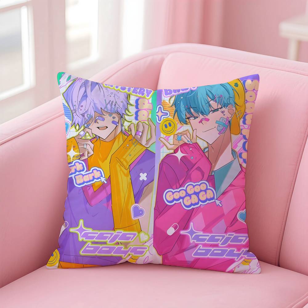 

Saja Boys KPopS D-Demon H-Hunters Pillow Case Pattern Printed Pillowcase for Living Room Sofa Cushion Cover & Bedroom Decor 12x12Inch