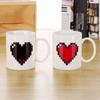 Heat-resistant Color-changing Heart Ceramic Cup 11 Oz Valentine's Day Gift Mug  Couple