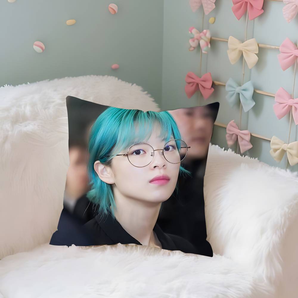 Singer JJeongyeons Case Plush Fabric Soft Pillowcase Double Sided Print Cushion Cover Household Gifts