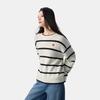 Gap Women's Cotton Love Heart Logo Striped Knit Sweater