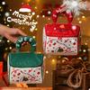 The New Hot-selling Creative Christmas Eve Small House Shape Hand Bag Cute Christmas Fruit Gift Bag Portable Candy Bag