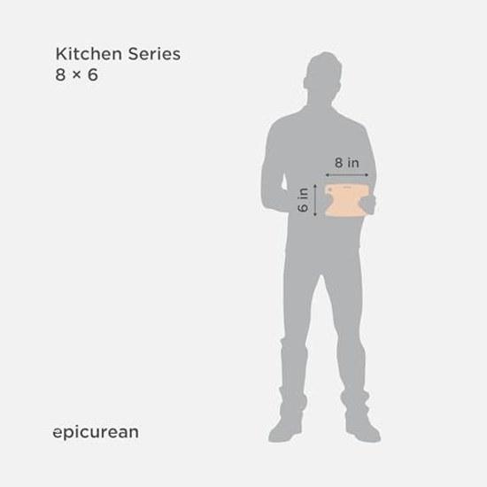 Epicurean Cutting Board Wooden S Size Natural Dishwasher Safe Boiling Water Disinfection Compatible High Durability Lightweight Thin 7.4120-X1